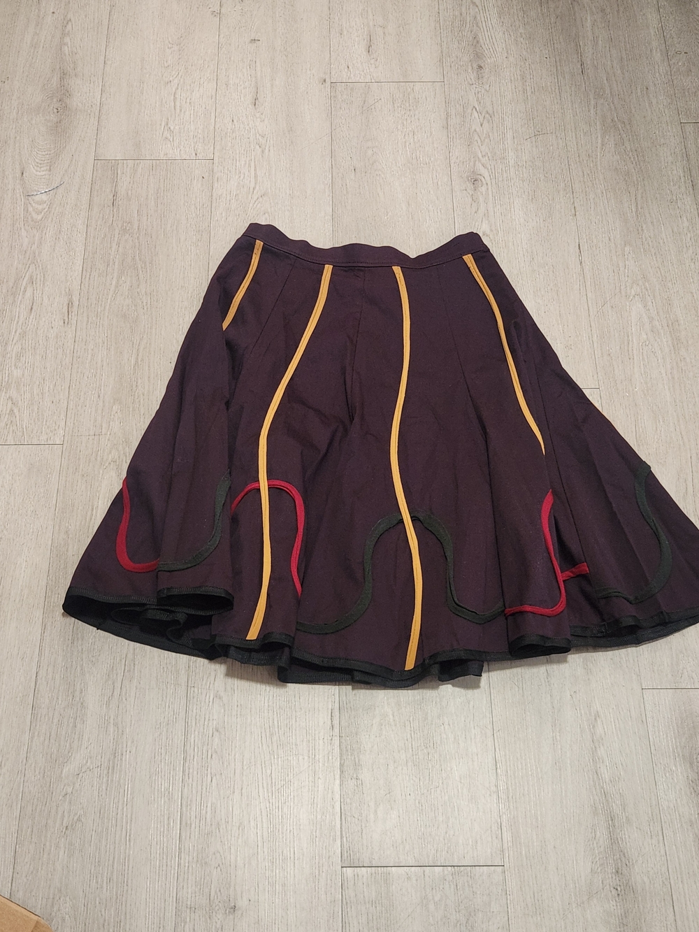 Flared Black SkiVTG Georges Levesque Pour Scandale Purple Art with Colorful Trim